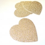 Coeur simili glitter or