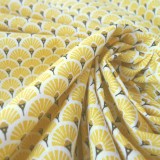 Tissu japonais Eventails jaune