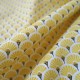 Tissu japonais Eventails jaune