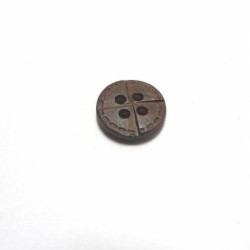 Bouton imitation bois point cellier 13 mm