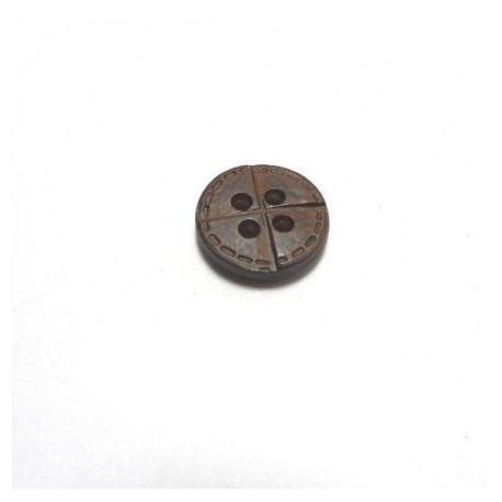 Bouton imitation bois point cellier 13 mm