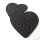 Coeur simili glitter noir