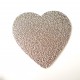 Coeur simili glitter bronze