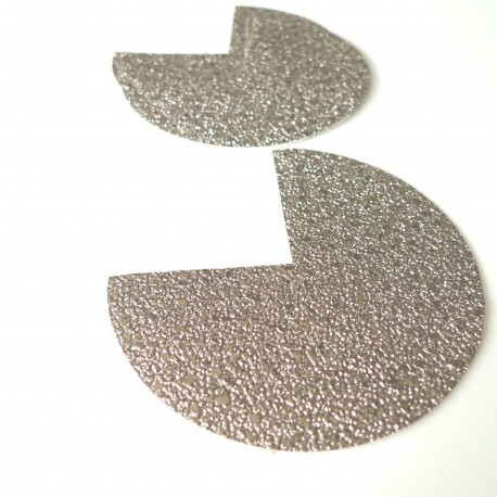 Coins de sacs simili glitter bronze