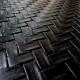 Simili cuir Bamboo noir