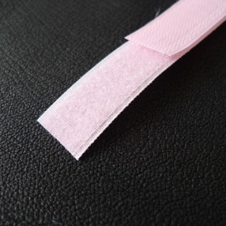 Velcro rose pâle 25 mm
