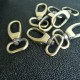Mousqueton design laiton brossé 20 mm