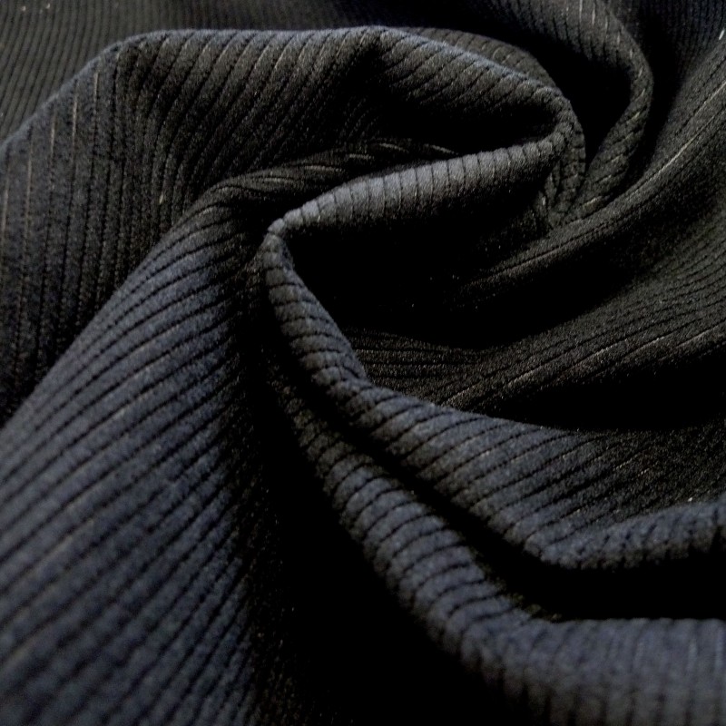 Tissu velours côtelé STARSKY noir - Tissus