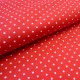 Tissu coton petits pois rouge