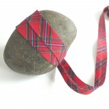 Biais tartan rouge