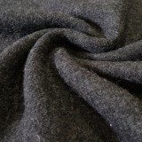 Tissu laine bouillie anthracite