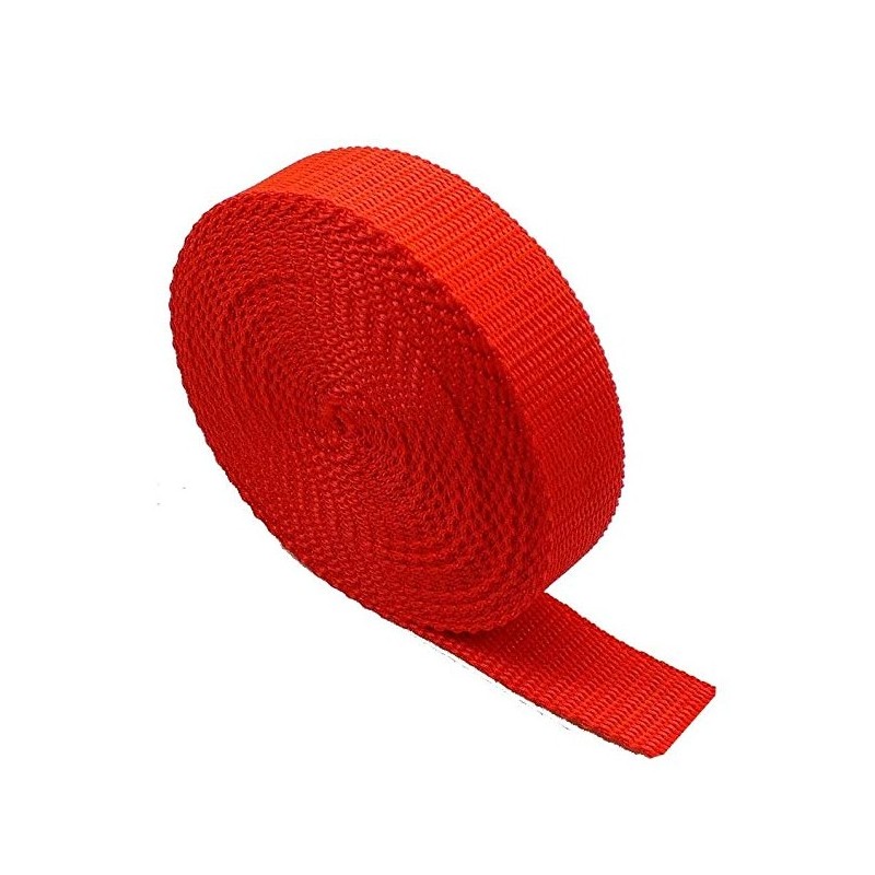 Ruban de Coton, Ruban de Sangle de Sangle, Sangle de Sangle de 3/4 Pouces,  Sangle en polypropylène 20 mm, Sangle en Nylon de Rembourrage (Color :  Rosso, Size : 20mm/20Yards) : 
