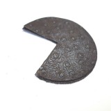 Coins de sac cuir autruche Ebène