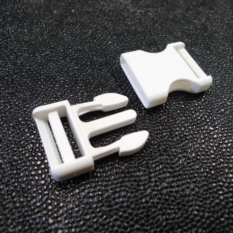 Boucle clip blanc 25 mm - Mercerie et accessoires