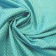 Tissu petits pois turquoise