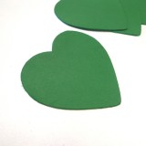 Coeur cuir vert
