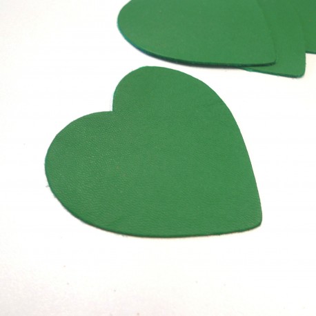 Coeur cuir vert