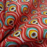 Tissu Peacock rouge