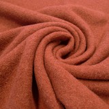Tissu laine bouillie tomette