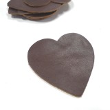 Coeur cuir chocolat