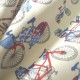 Tissu Bicyclettes Bleu Blanc Rouge