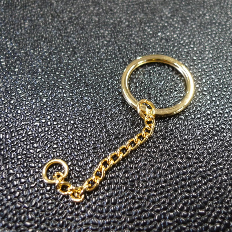 Anneau porte clef avec chaîne 28 cm