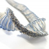 Galon frange bleu gris