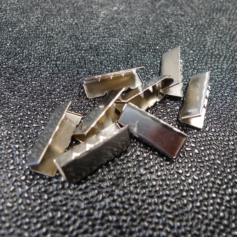 Embout sangle 25 mm nickel - Mercerie