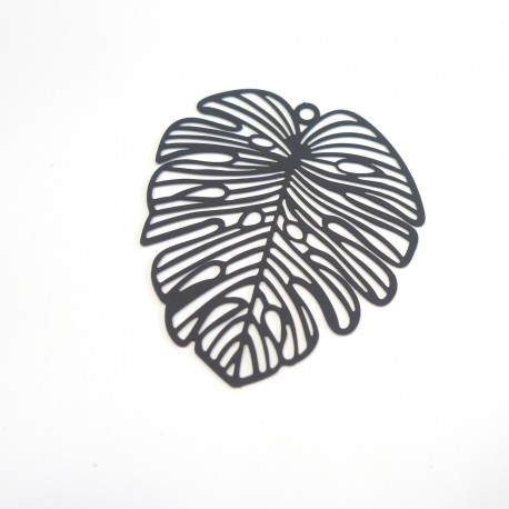 Breloque Monstera noir