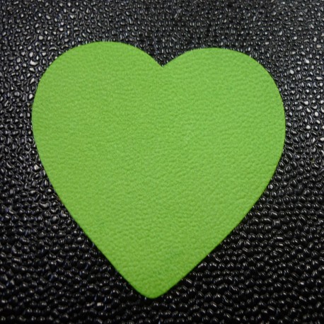 Coeur cuir Vert granny