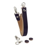 Lanière cuir noir Miyako avec bouclerie