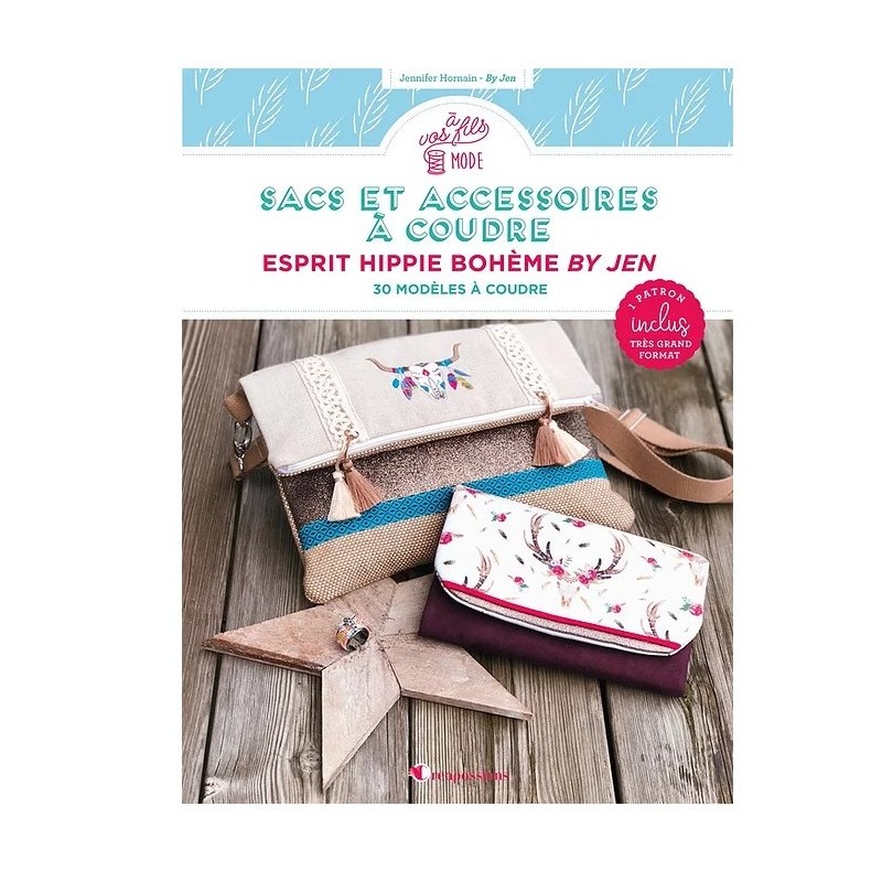 Livre Sacs et Accessoires à coudre By Jen Esprit hippie bohème - Librairie  créative