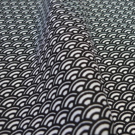 Tissu japonais Saijo noir