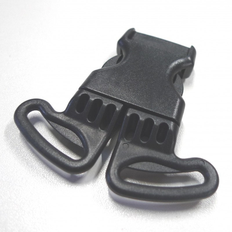 Boucle clip noir 3 points - Mercerie et accessoires