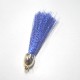 Pompon Lurex fils bleu