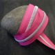 Zip grosse spirale fuchsia et argent au 10 cm