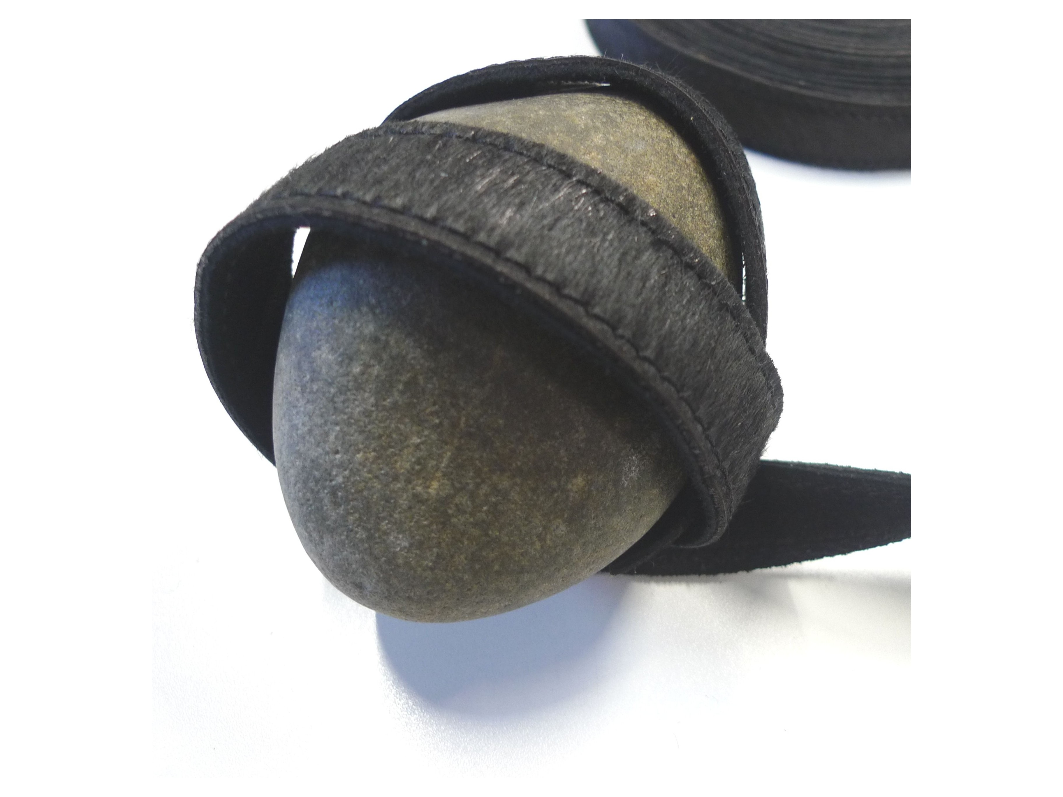 Lanière en cuir tressé noir pour portefeuille ou porte-clés - 1932 Engineer  Lanyard black