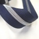 Zip grosse spirale marine et argent au 10 cm