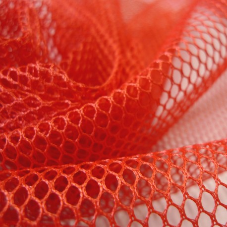 Tissu filet Mesh Fabric Rouge