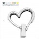 Fermoir Heart twist lock Nickel DV