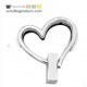 Fermoir Heart twist lock Nickel