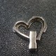 Fermoir Heart twist lock Nickel