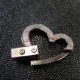 Fermoir Heart twist lock Nickel