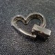 Fermoir Heart twist lock Nickel