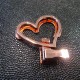 Fermoir Heart twist lock Métal Rose DV