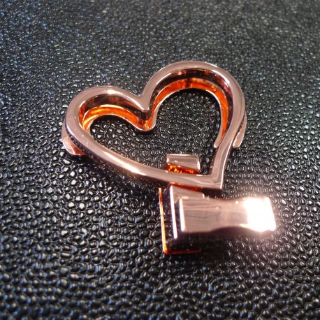 Fermoir Heart twist lock Métal Rose DV