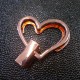Fermoir Heart twist lock Métal Rose