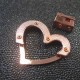 Fermoir Heart twist lock Métal Rose DV