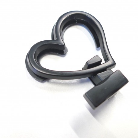 Fermoir Heart twist lock Electro Black DV