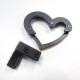 Fermoir Heart twist lock Electro Black DV